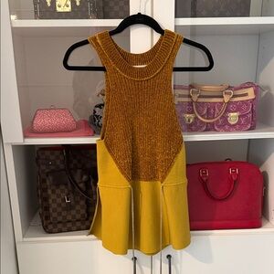 3.1 Phillip Lim Golden Mustard Ribbed Knit Top